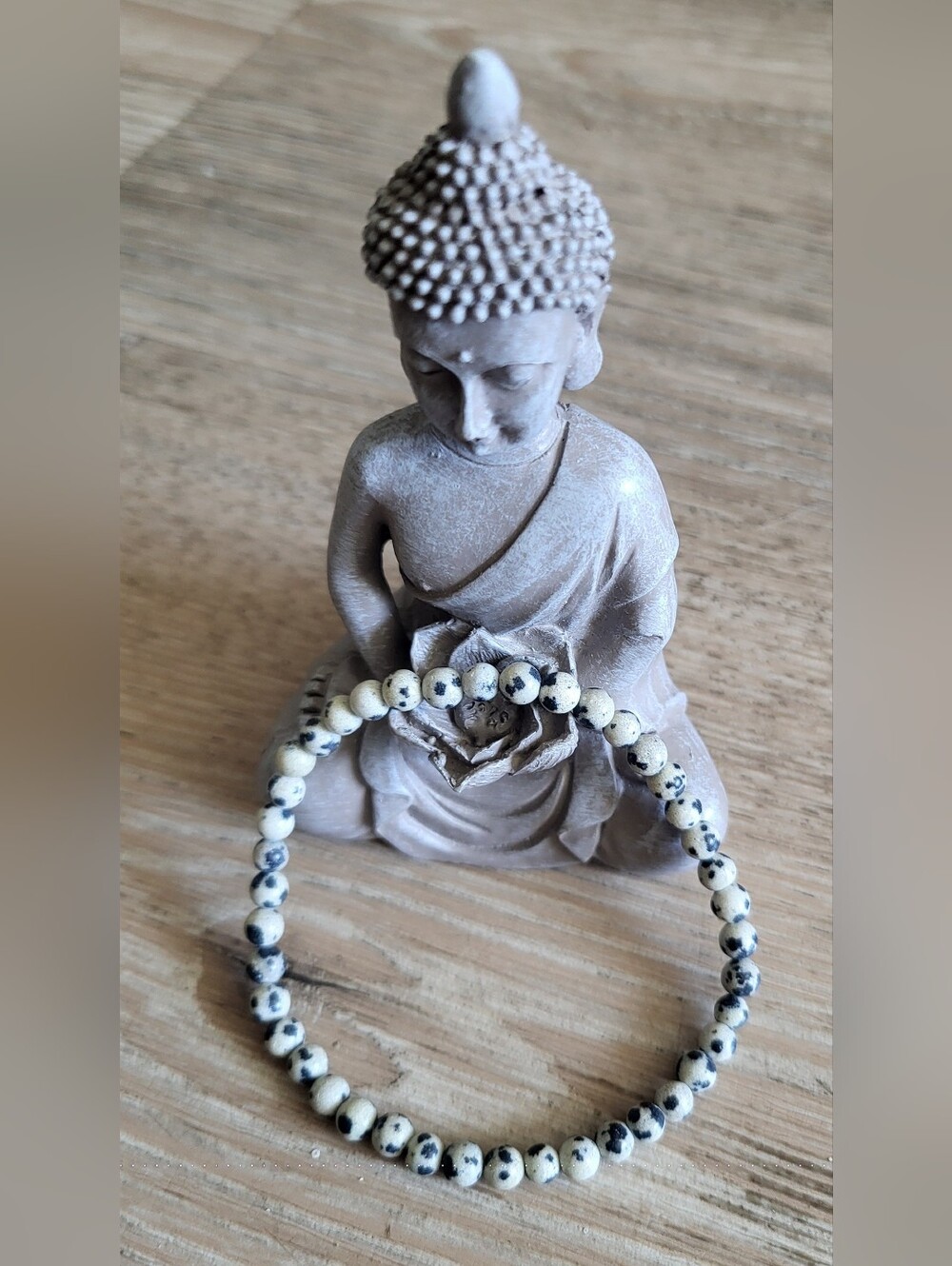 ✨ Dalmatian Jasper Beaded Bracelet ✨